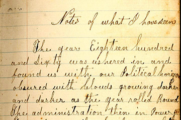 Aaron D. Riker Civil War Journal sample