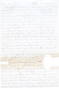 letter from Sojourner Truth to Oliver Otis Howard, December 23, [1873], page 1