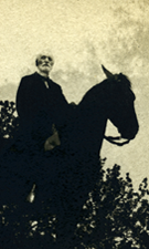 Oliver Otis Howard on a horse, date unknown.
