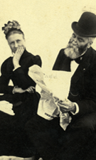 Oliver Otis Howard and his wife, Lizzie on a boat, date unknown.