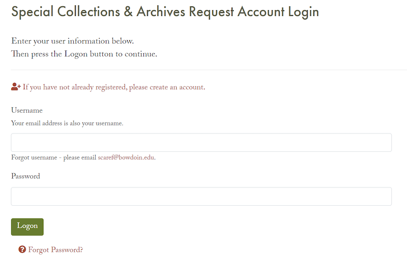 Preview of login screen, which has two form fields, one for username and one for password; above the login form is the option to register if a new account is needed.