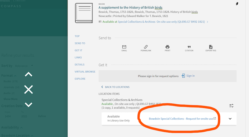 The request for onsite use option circled on the screen.